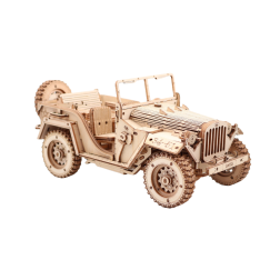 Army Field Car 3D Wooden Model Puzzle